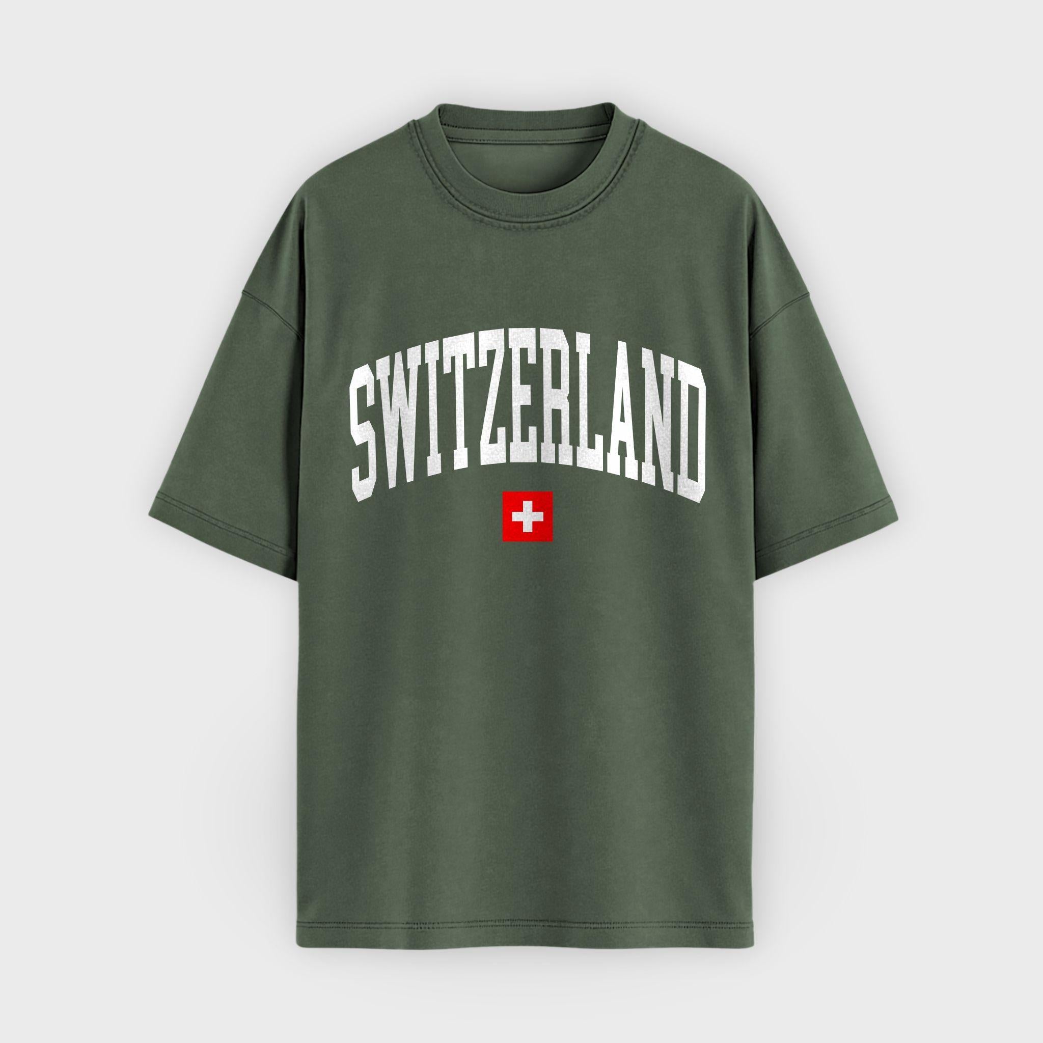 Switzerland Collegiate Flag T-Shirt