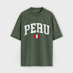Peru Collegiate Flag T-Shirt