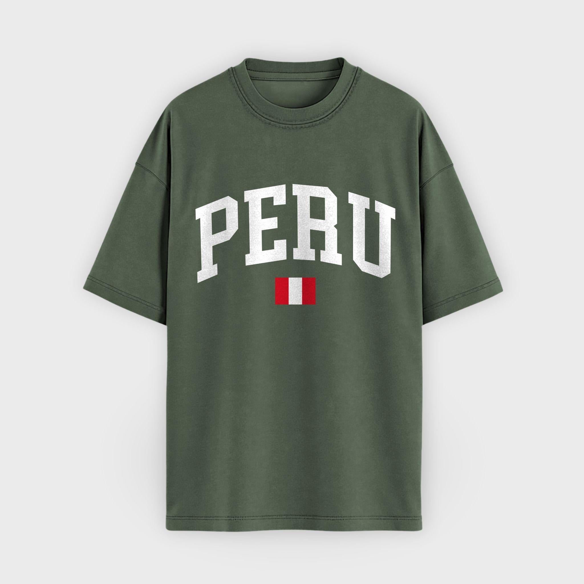 Peru Collegiate Flag T-Shirt