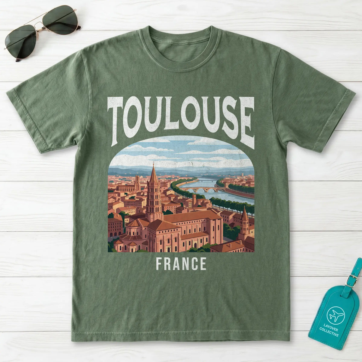 Toulouse France Vintage Travel Poster T-Shirt