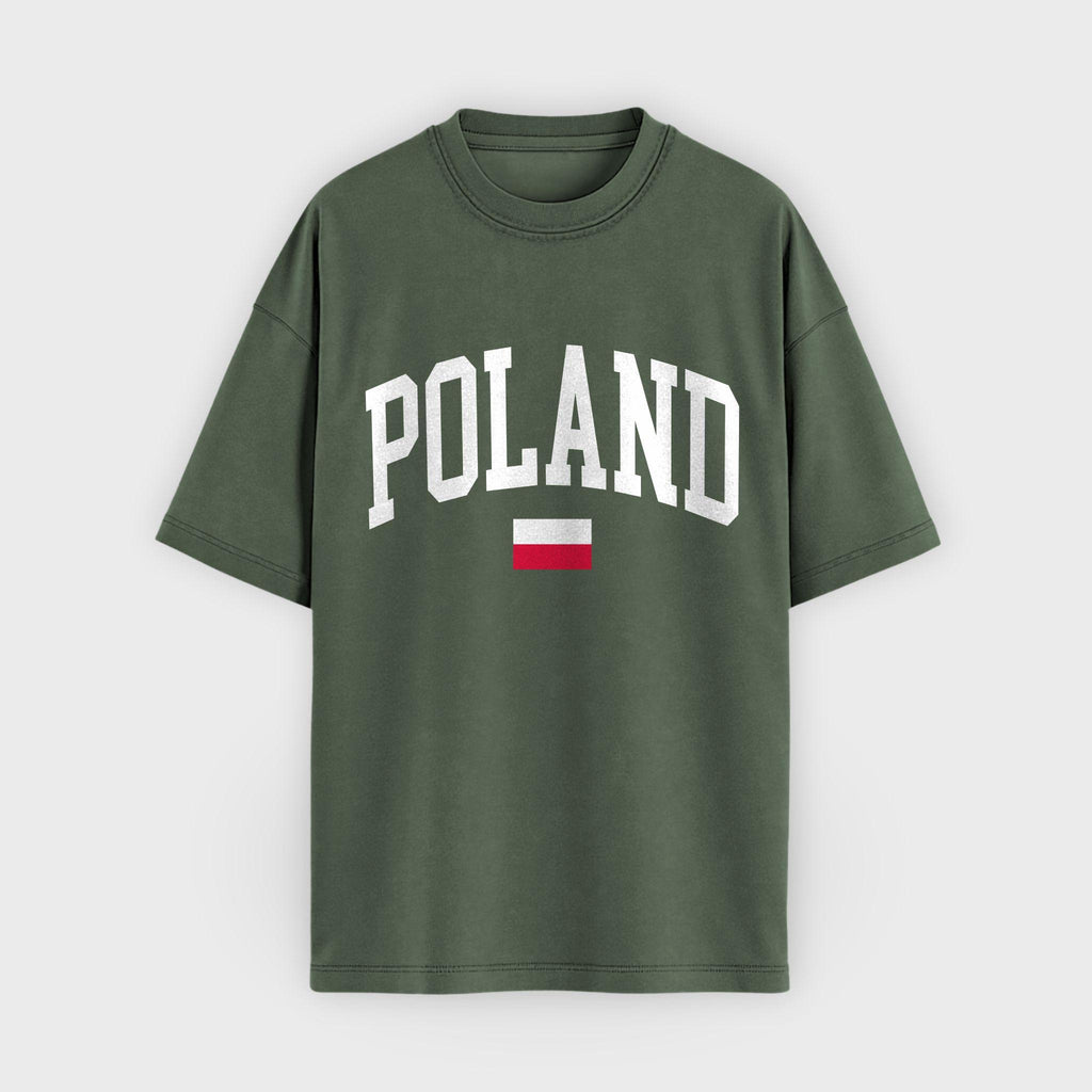 Poland Collegiate Flag T-Shirt