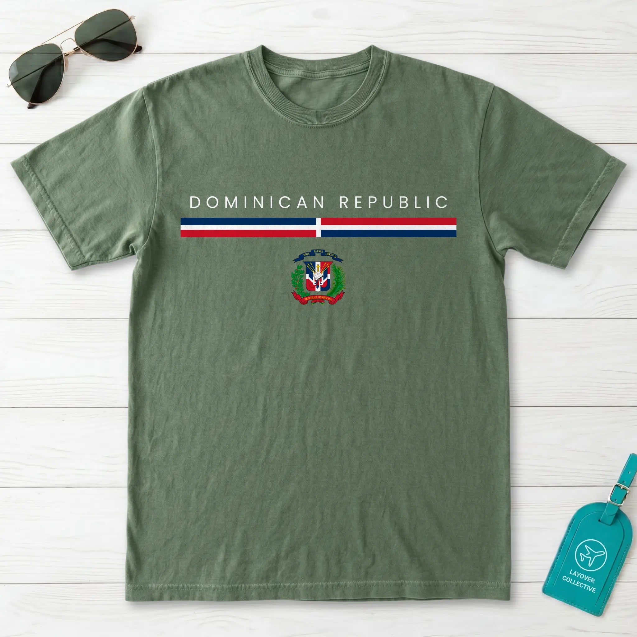 Dominican Republic Flagline T-Shirt