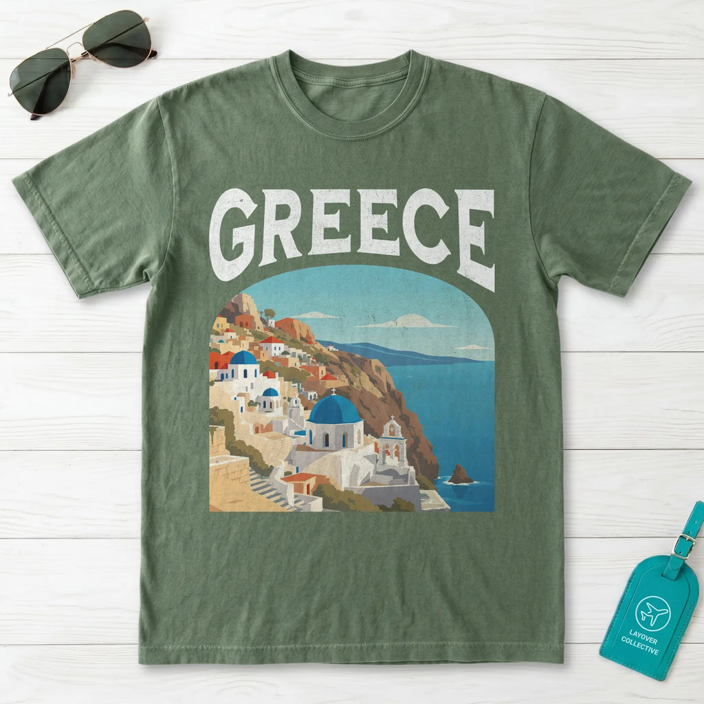 Greece Vintage Travel Poster T-Shirt