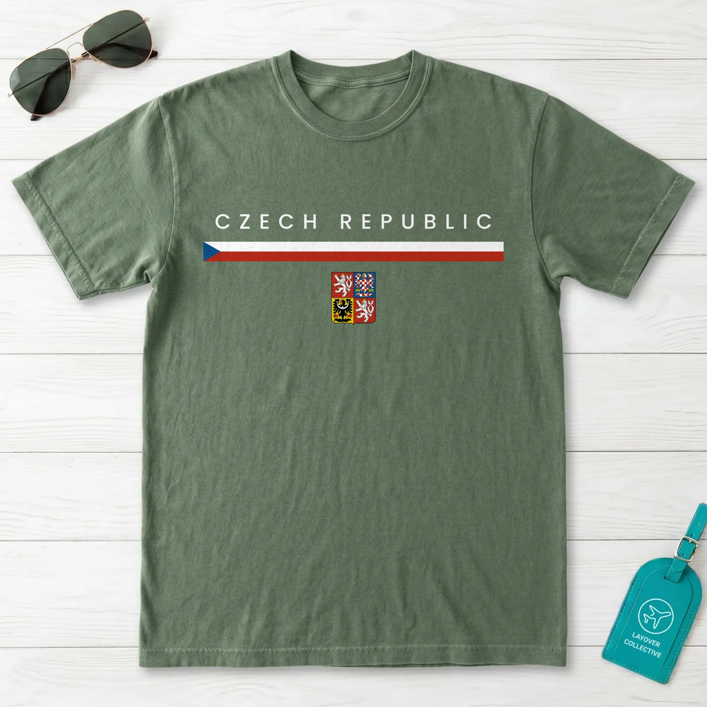 Czech Republic Flagline T-Shirt