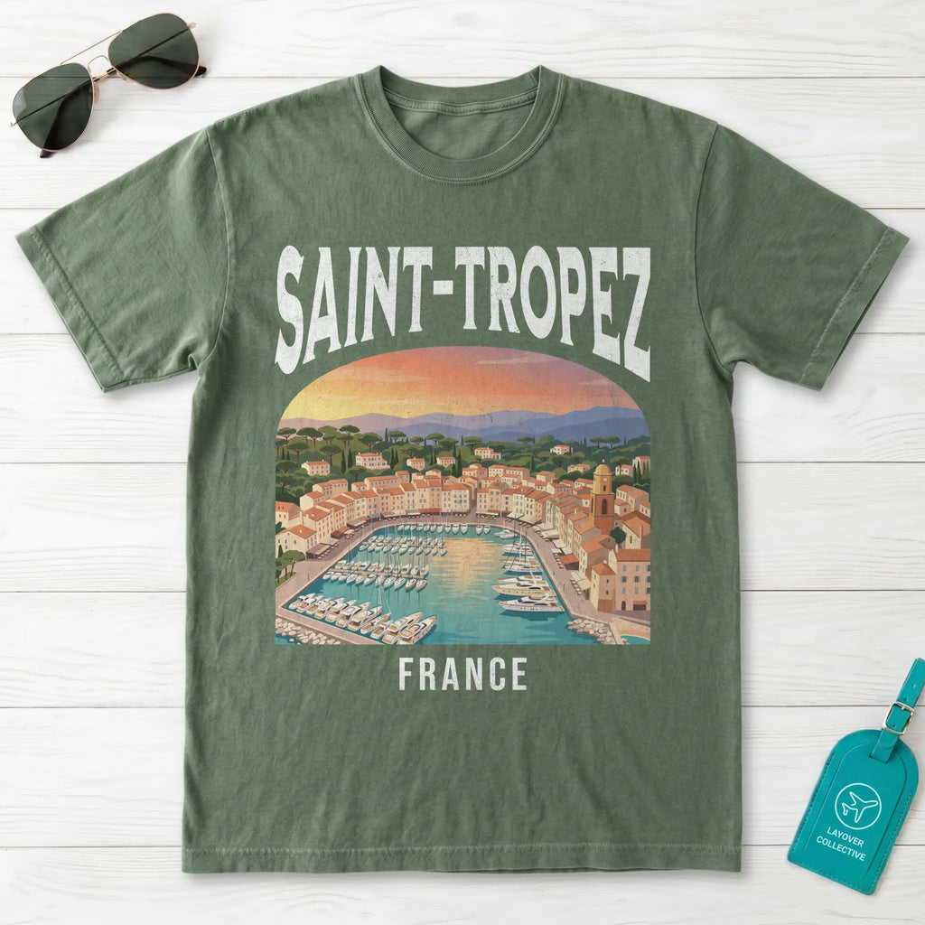 Saint Tropez France Vintage Travel Poster T-Shirt