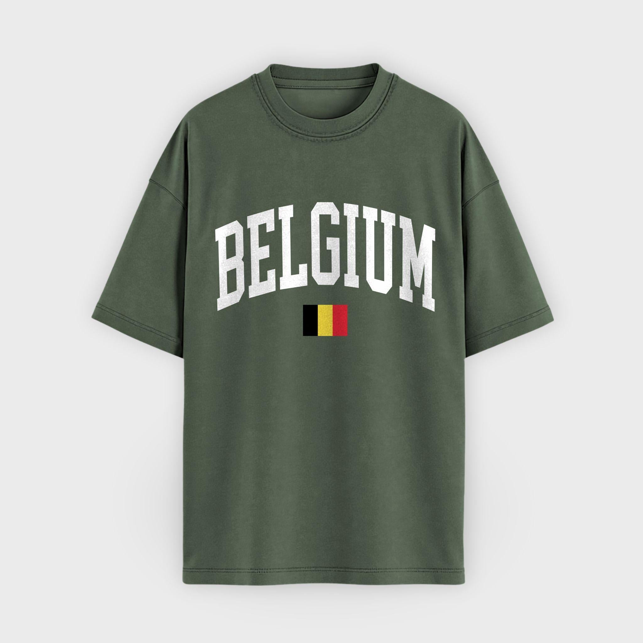 Belgium Collegiate Flag T-Shirt