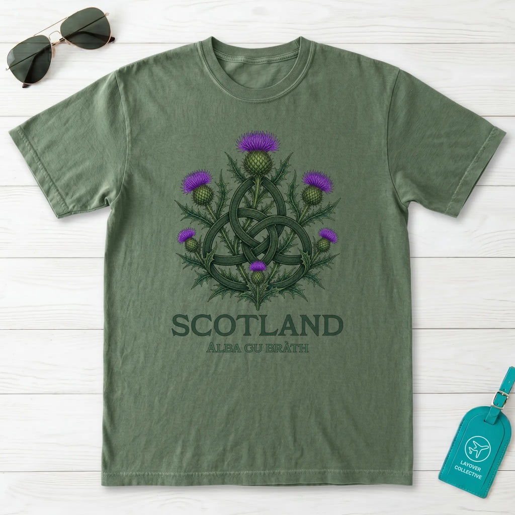 Scotland Thistle Trinity Knot T-Shirt