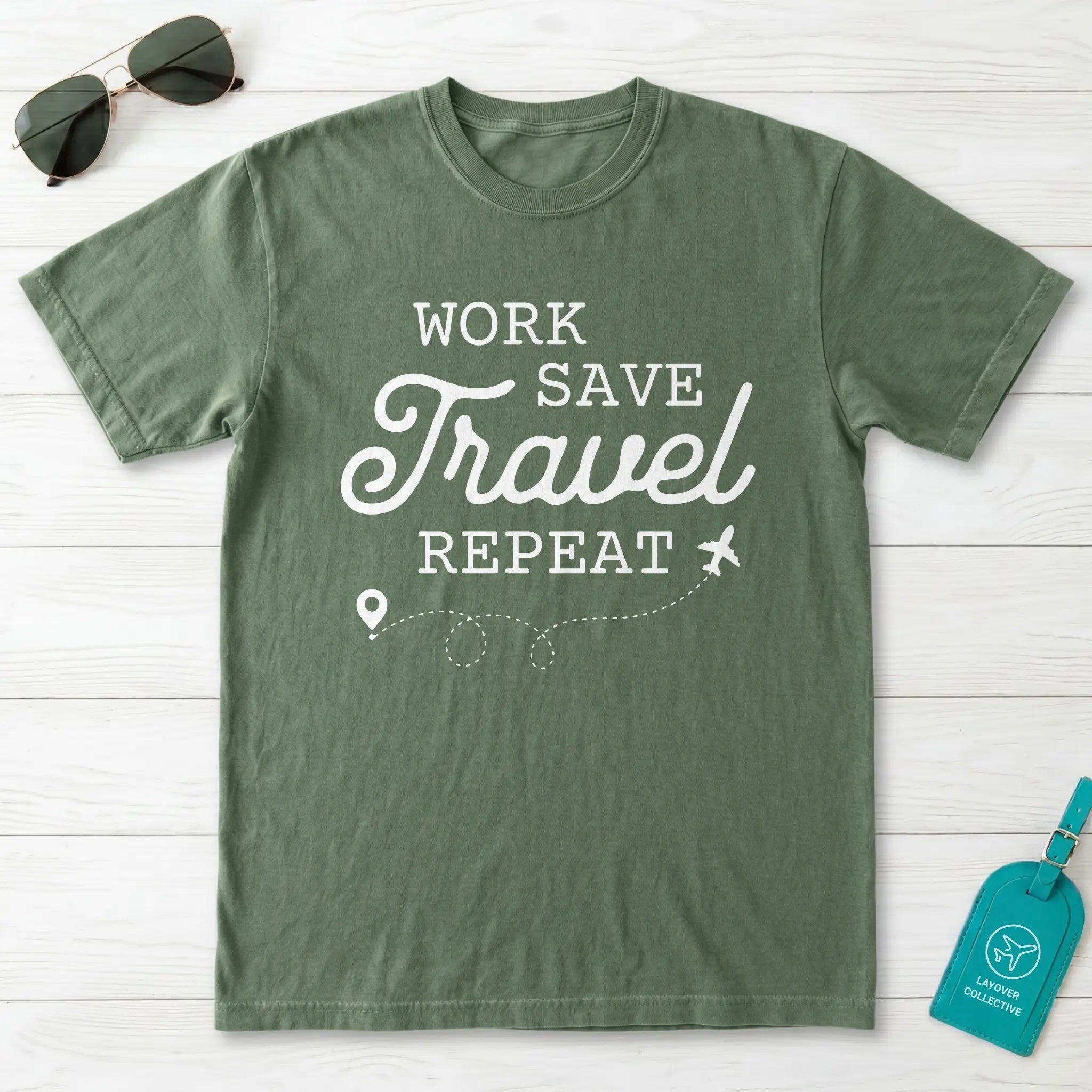 Work Save Travel Repeat T-Shirt
