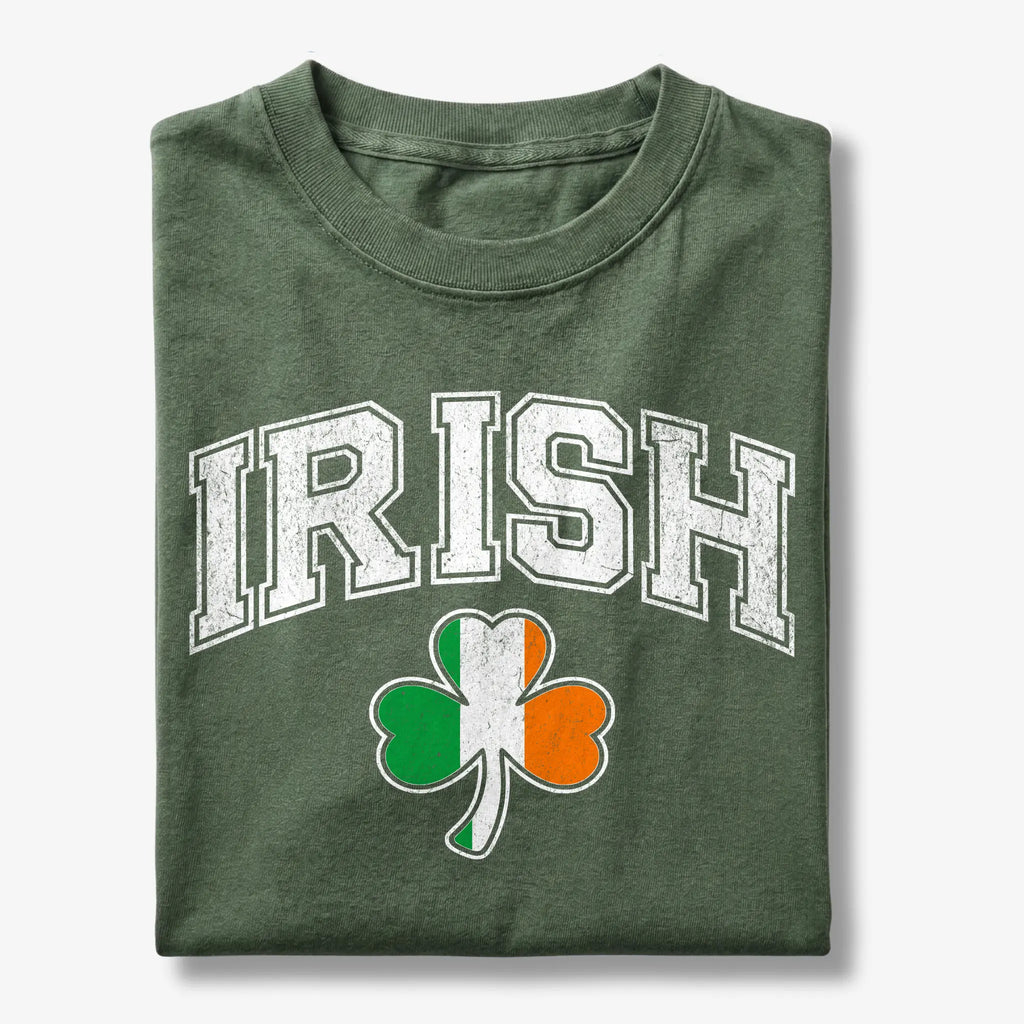 Irish Shamrock Flag Collegiate T-Shirt