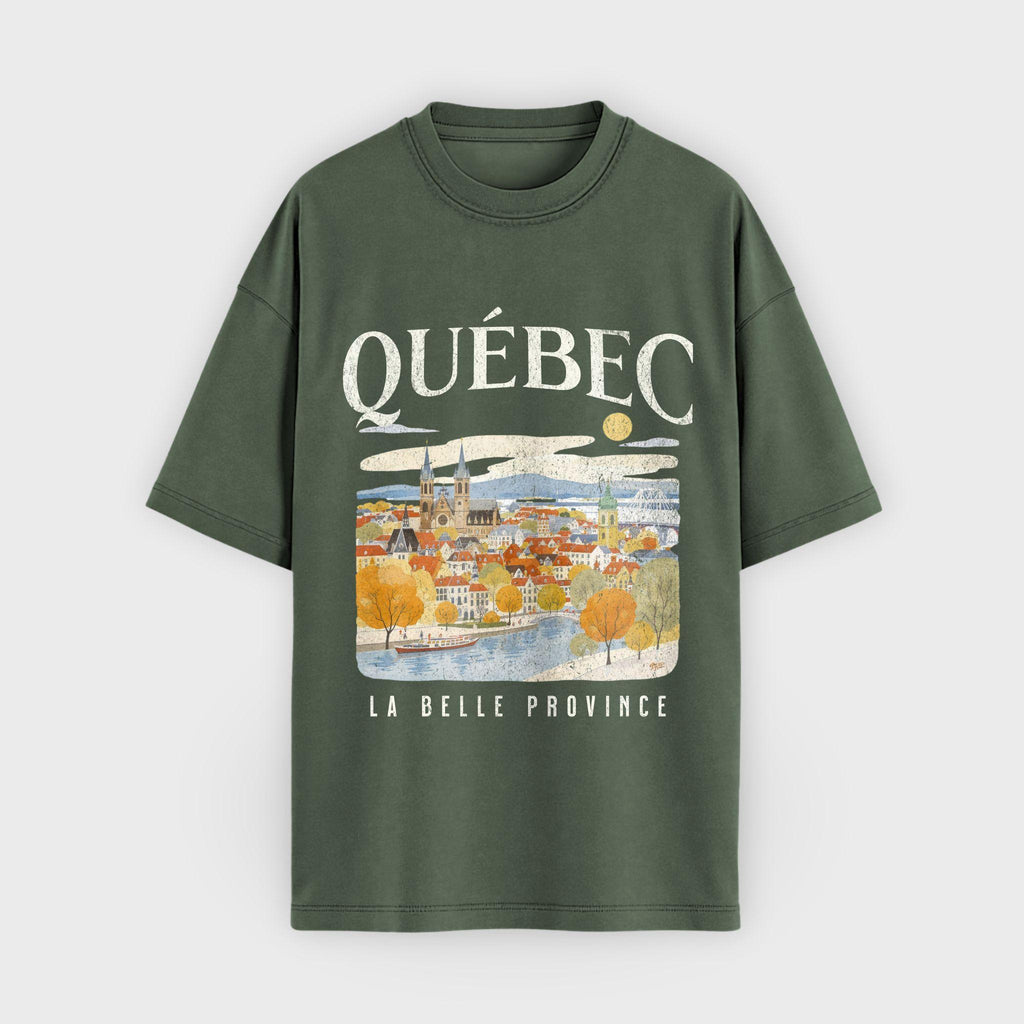 Quebec Vintage Travel Graphic T-Shirt