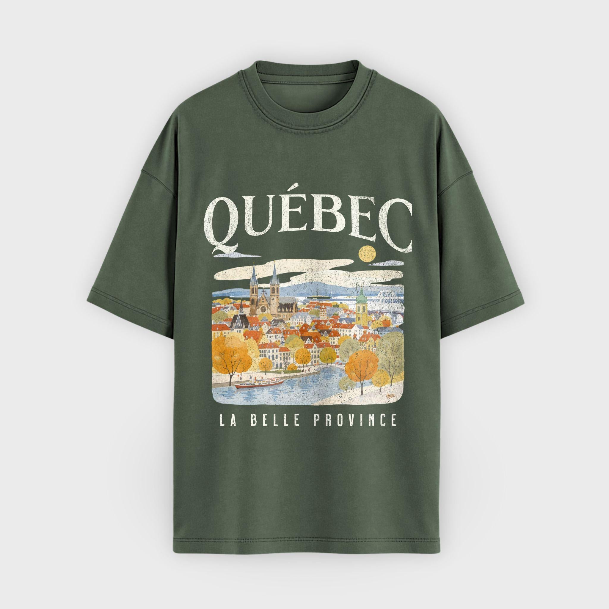 Quebec Vintage Travel Graphic T-Shirt
