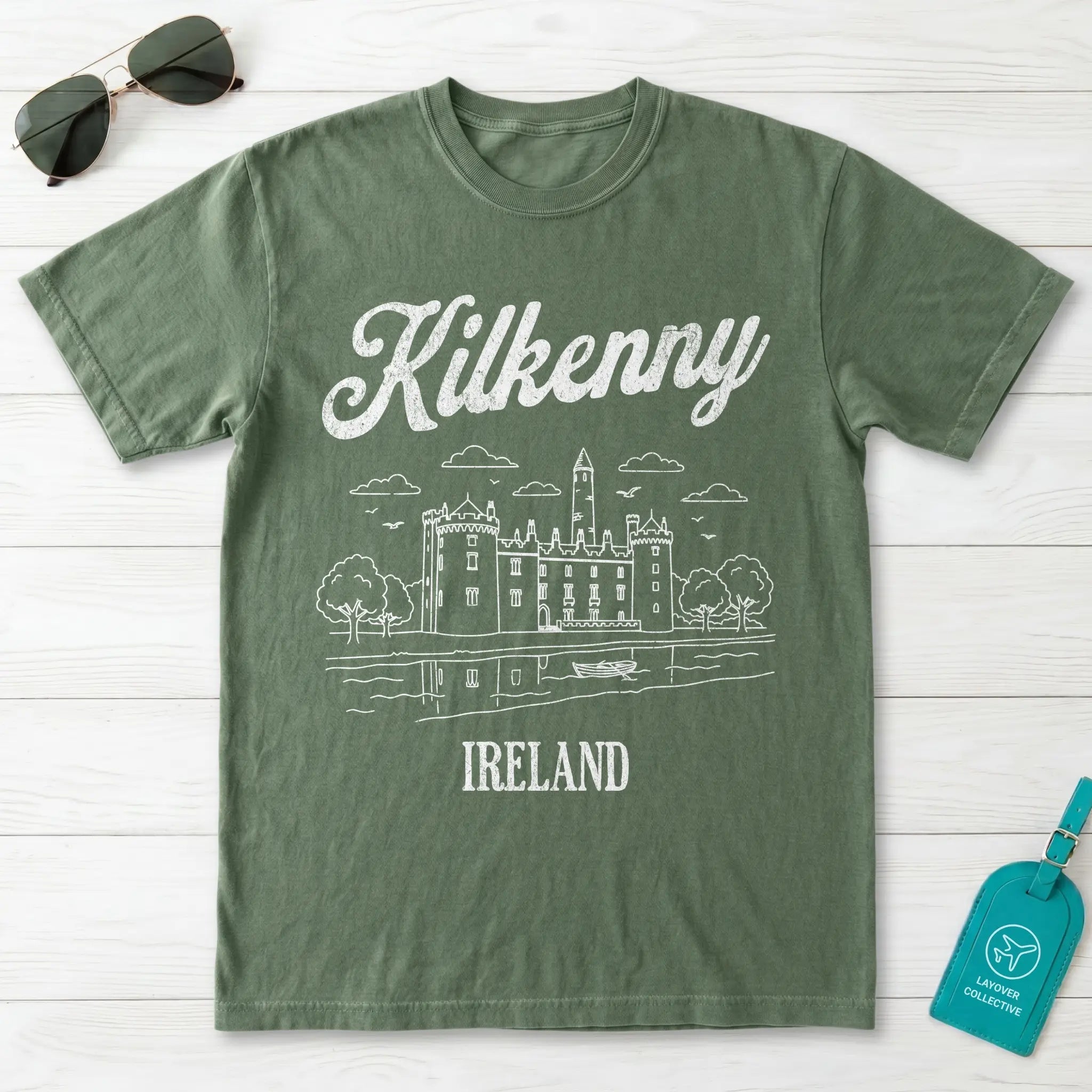 Kilkenny Ireland Castle Line Art T-Shirt