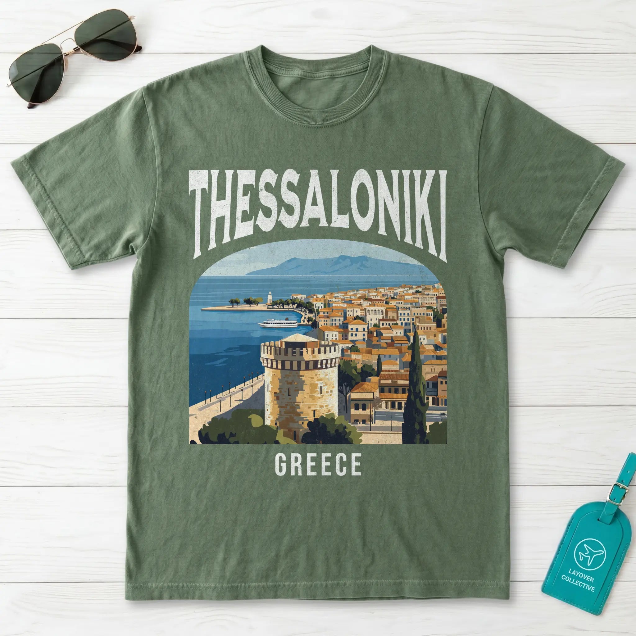 Thessalonki Greece Vintage Travel Poster T-Shirt