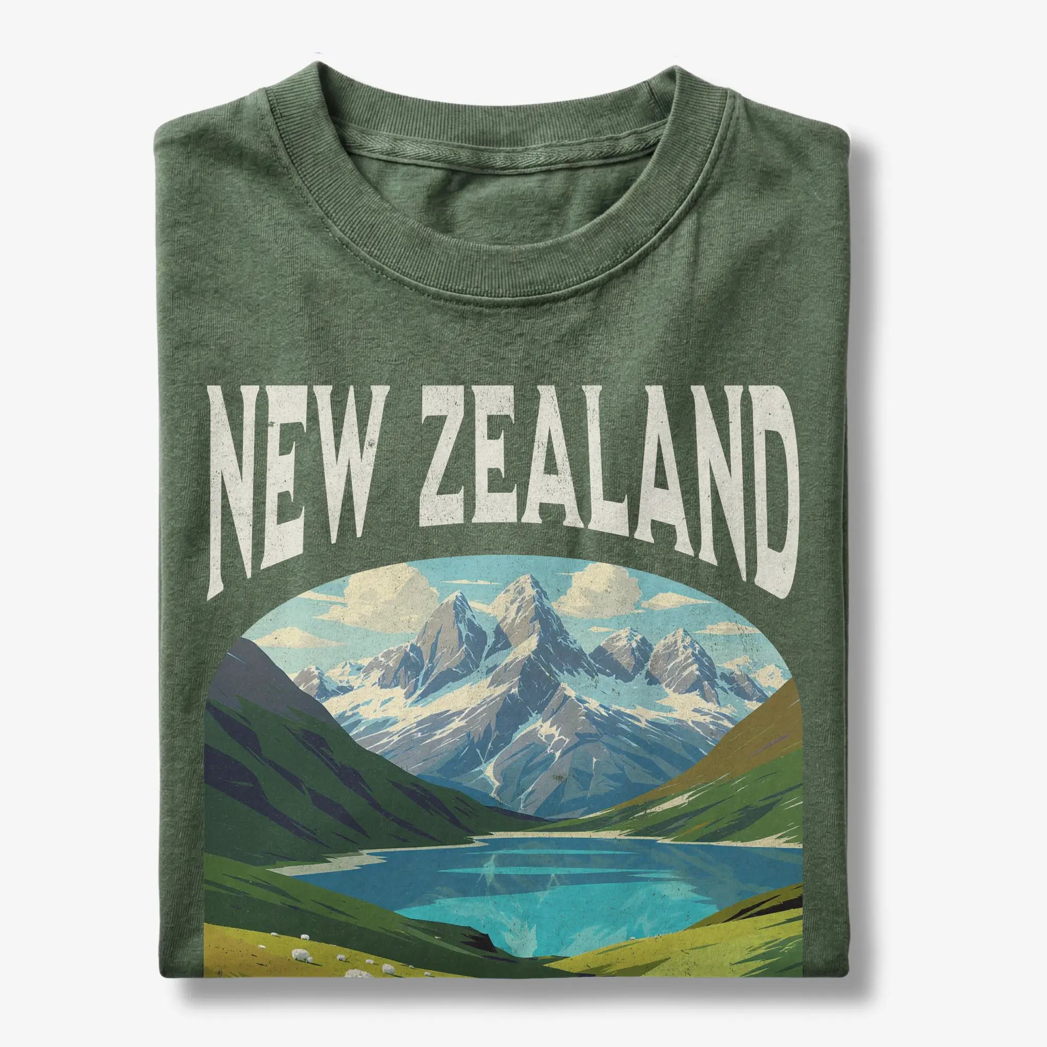New Zealand Vintage Travel Poster T-Shirt