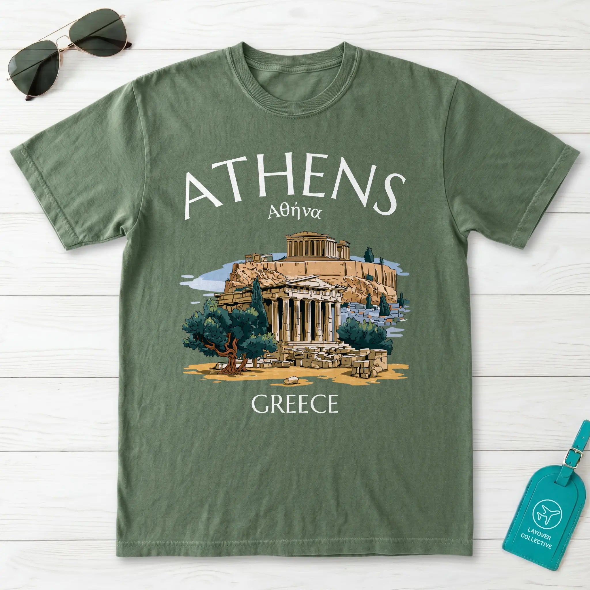 Athens Greece Acropolis Parthenon Graphic T-Shirt