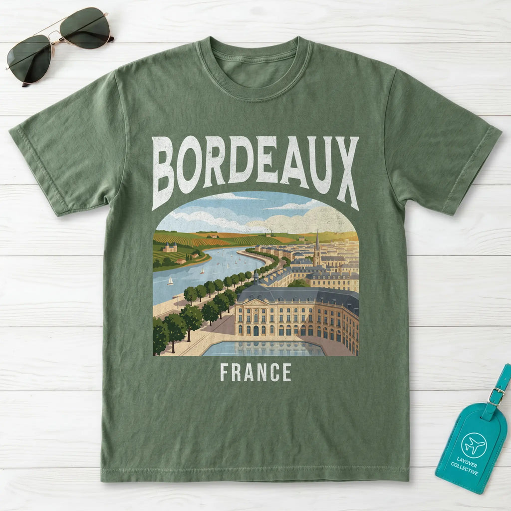 Bordeaux France Vintage Travel Poster T-Shirt