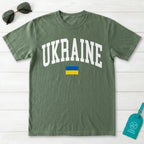 Ukraine Collegiate Flag T-Shirt