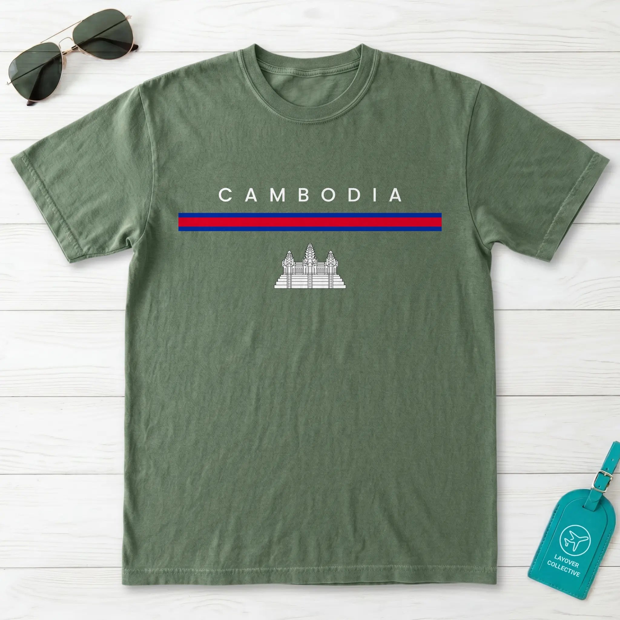 Cambodia Flagline T-Shirt