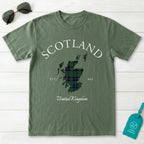 Scotland Tartan Map T-Shirt