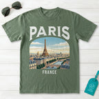 Paris France Vintage Travel Poster T-Shirt