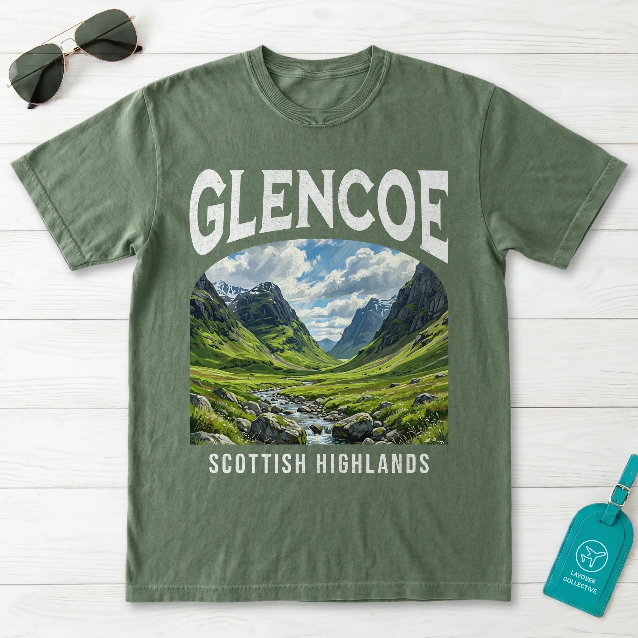 Glencoe Vintage Poster Scotland T-Shirt