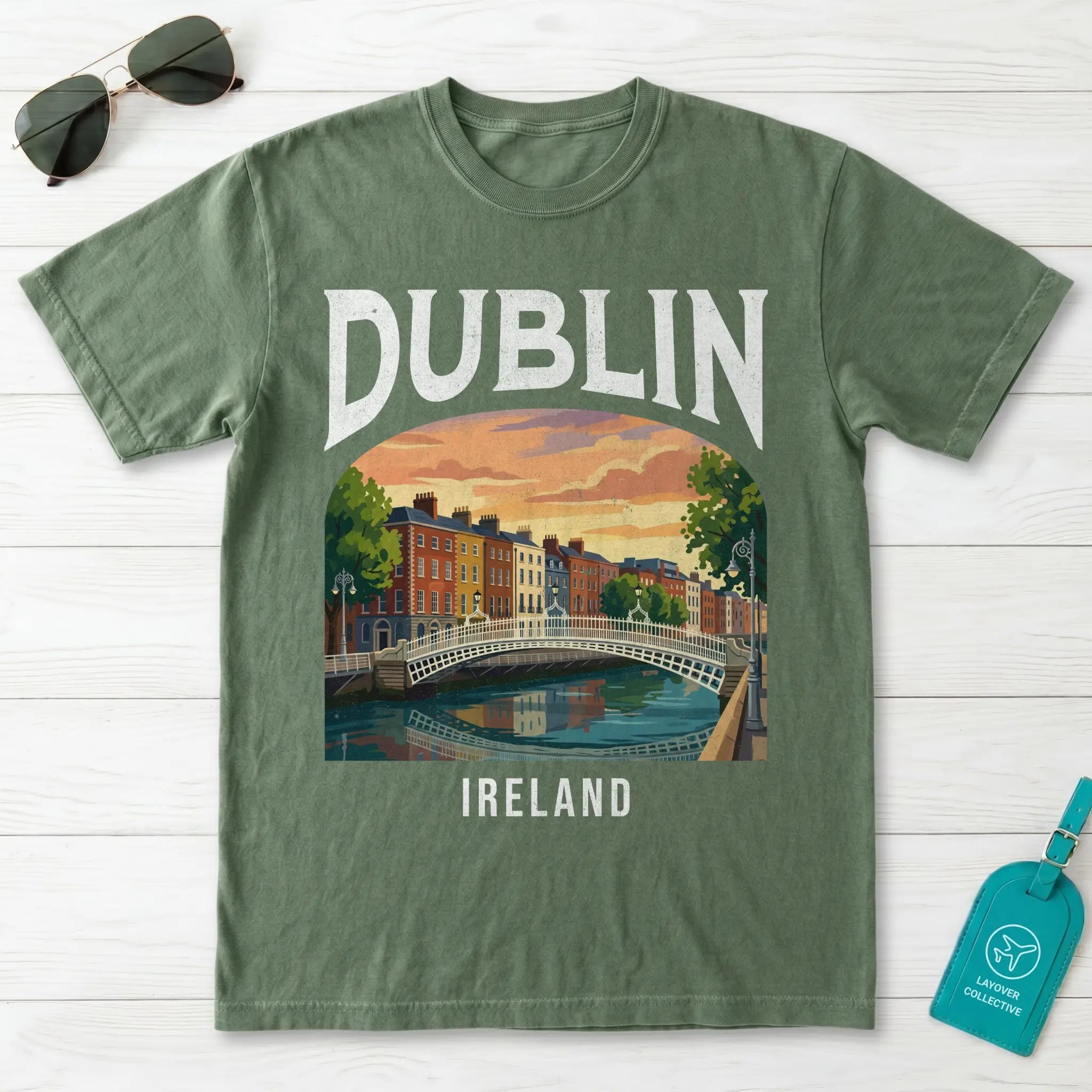 Dublin Vintage Travel Poster T-Shirt
