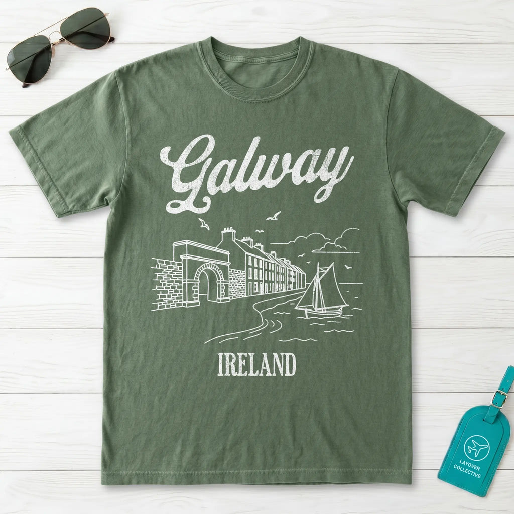Galway Ireland Line Art T-Shirt