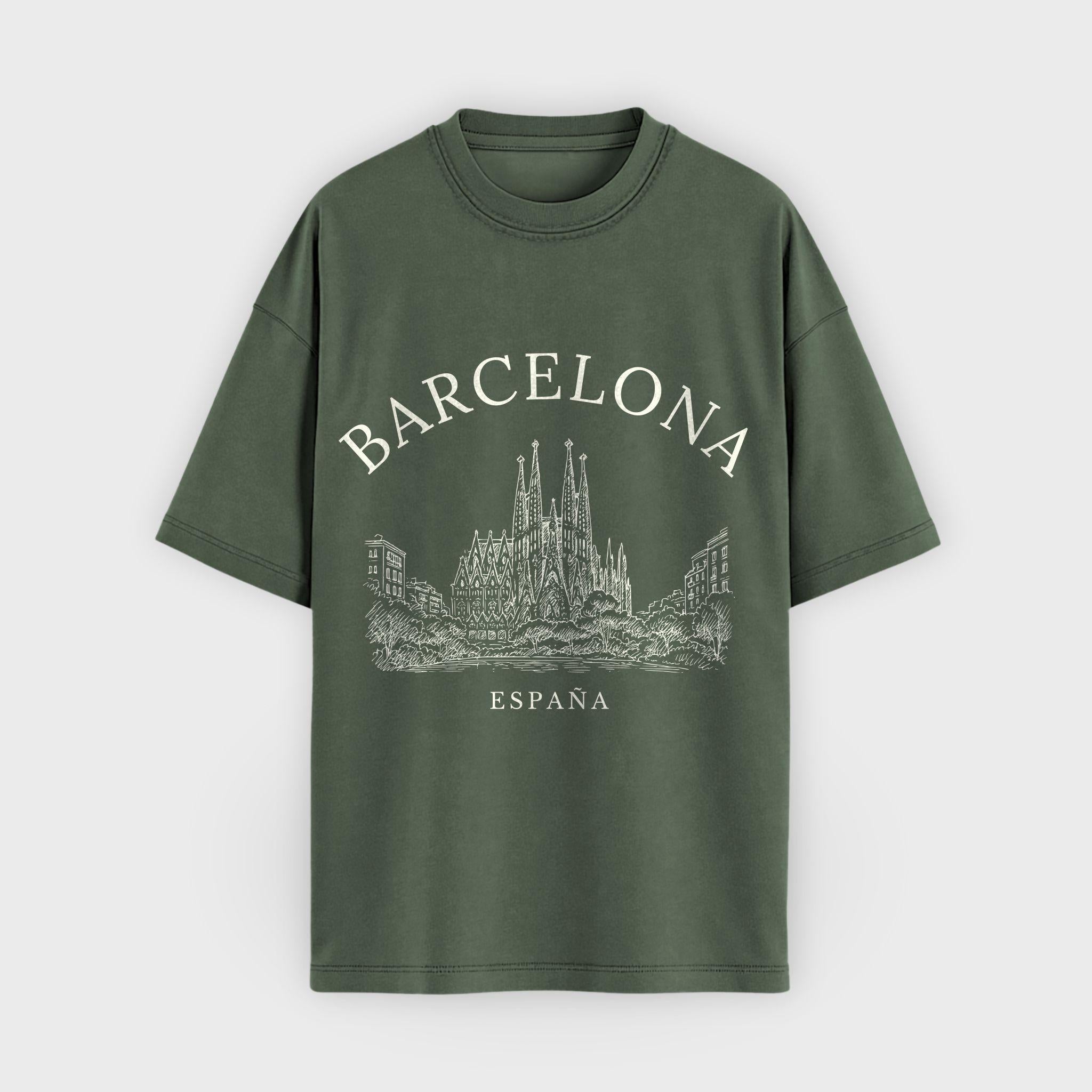 Barcelona Vintage Sketch T-Shirt