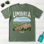 Umbria Italy Vintage Travel Poster T-Shirt
