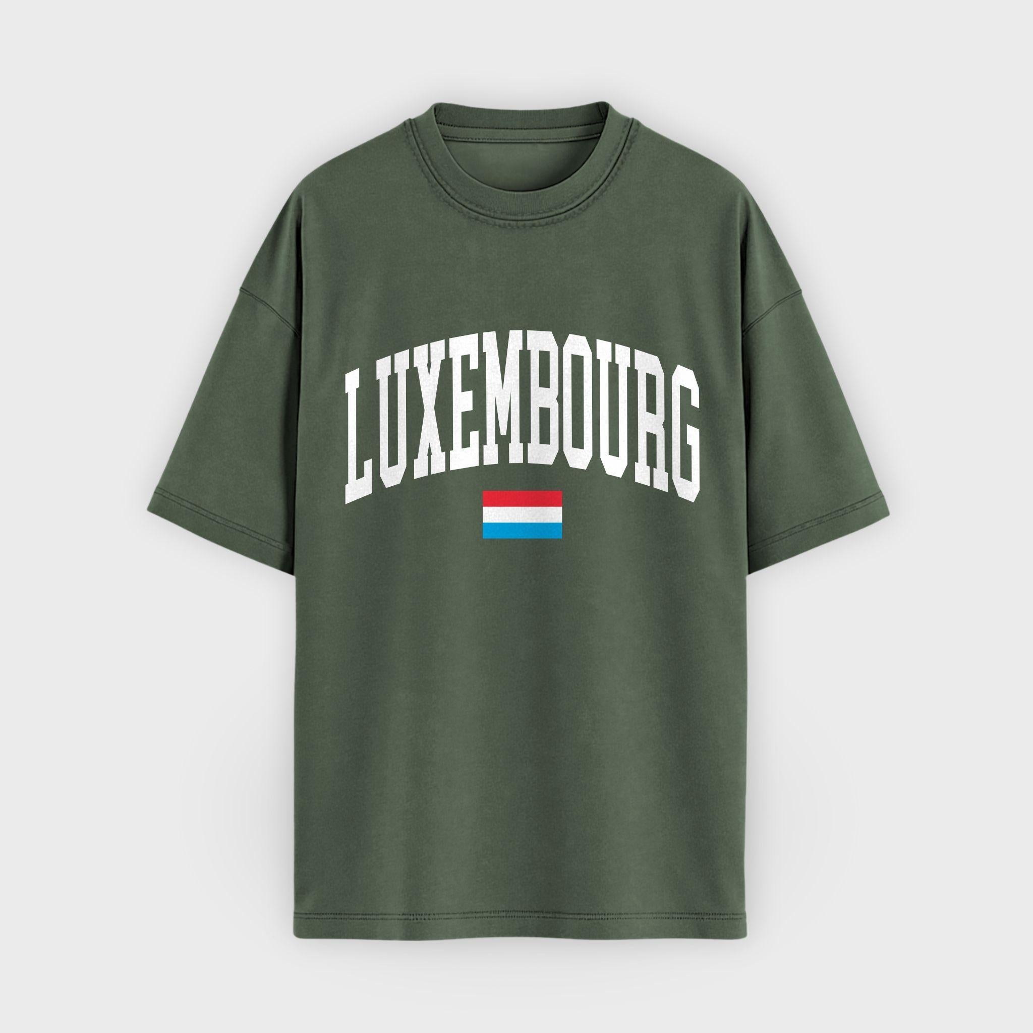 Luxembourg Collegiate Flag T-Shirt
