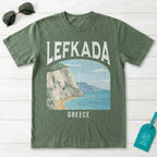 Lefkada Greece Vintage Travel Poster T-Shirt