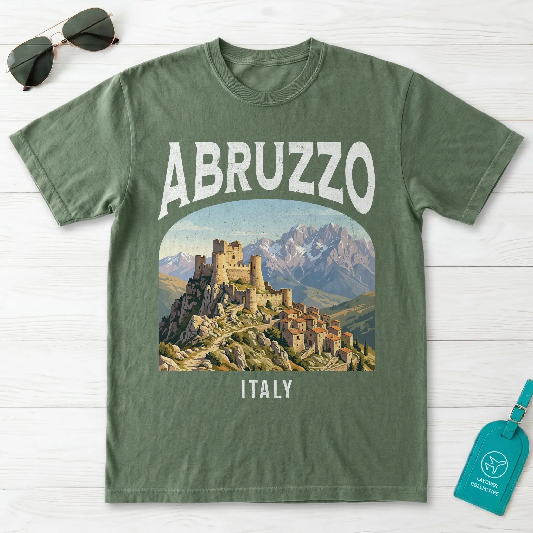 Abruzzo Italy Vintage Travel Poster T-Shirt