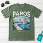 Paros Greece Vintage Travel Poster T-Shirt