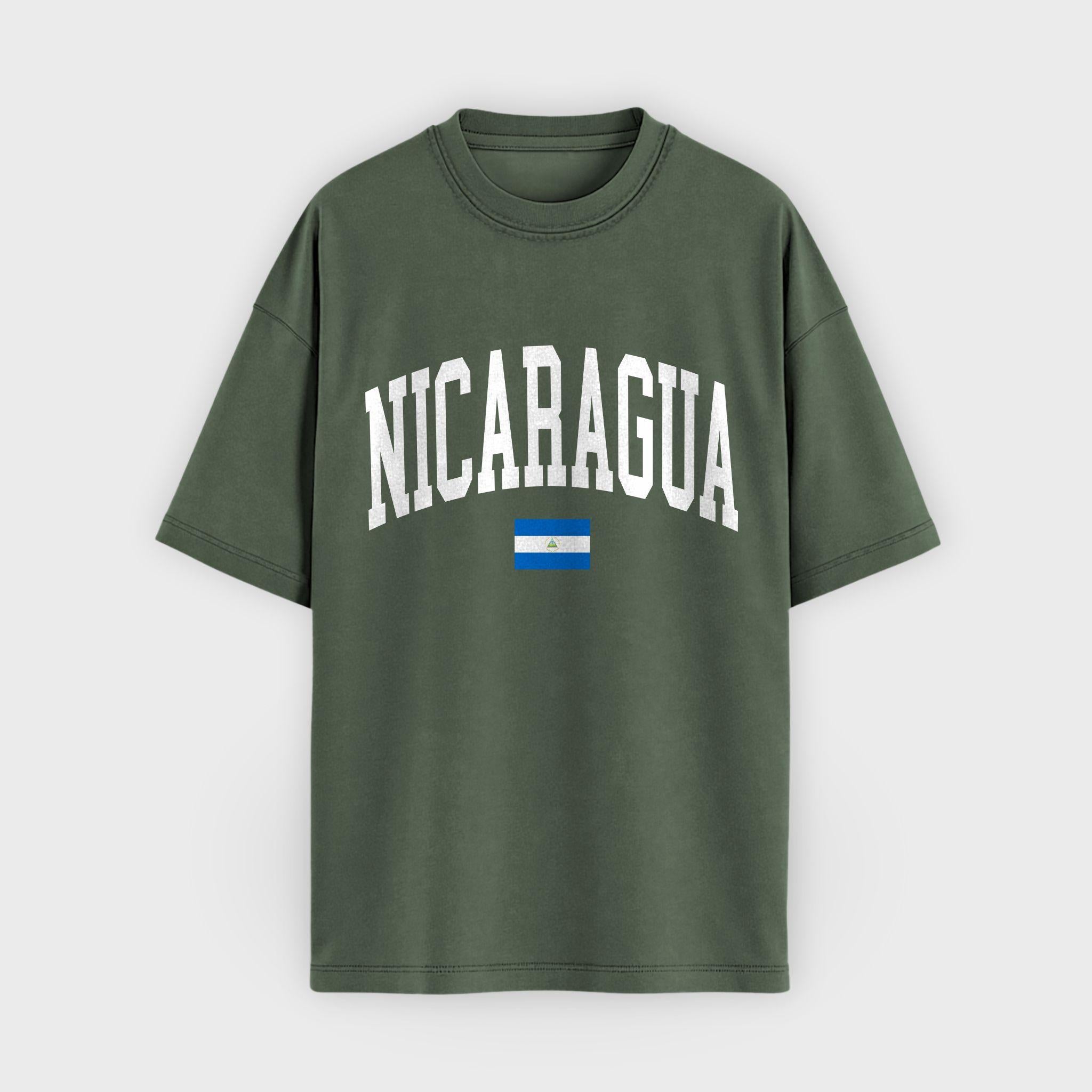 Nicaragua Collegiate Flag T-Shirt