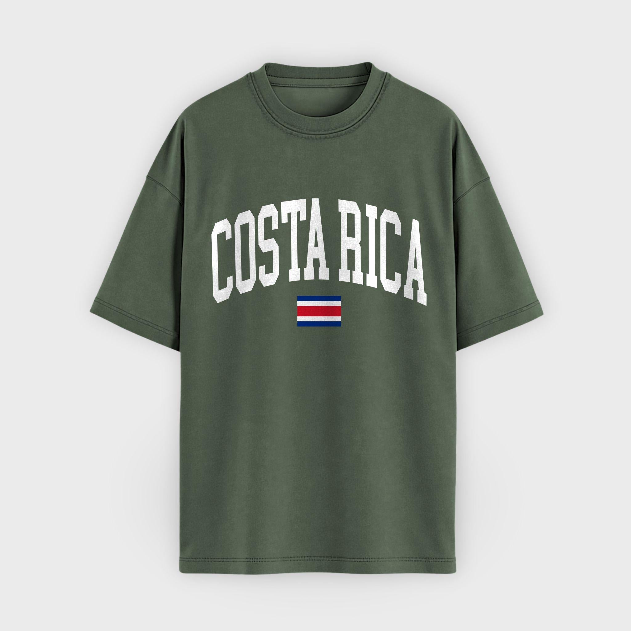 Costa Rica Collegiate Flag T-Shirt