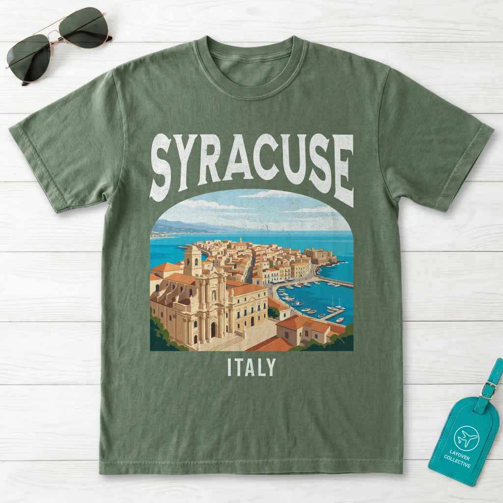 Syracuse Italy Vintage Travel Poster T-Shirt