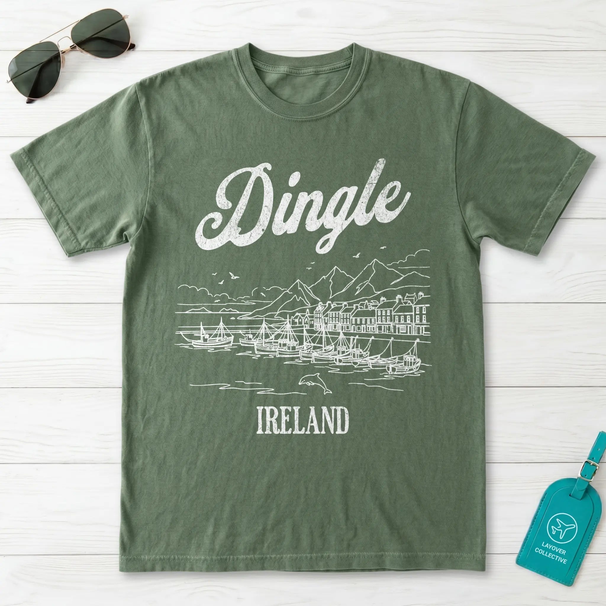 Dingle Ireland Line Art T-Shirt