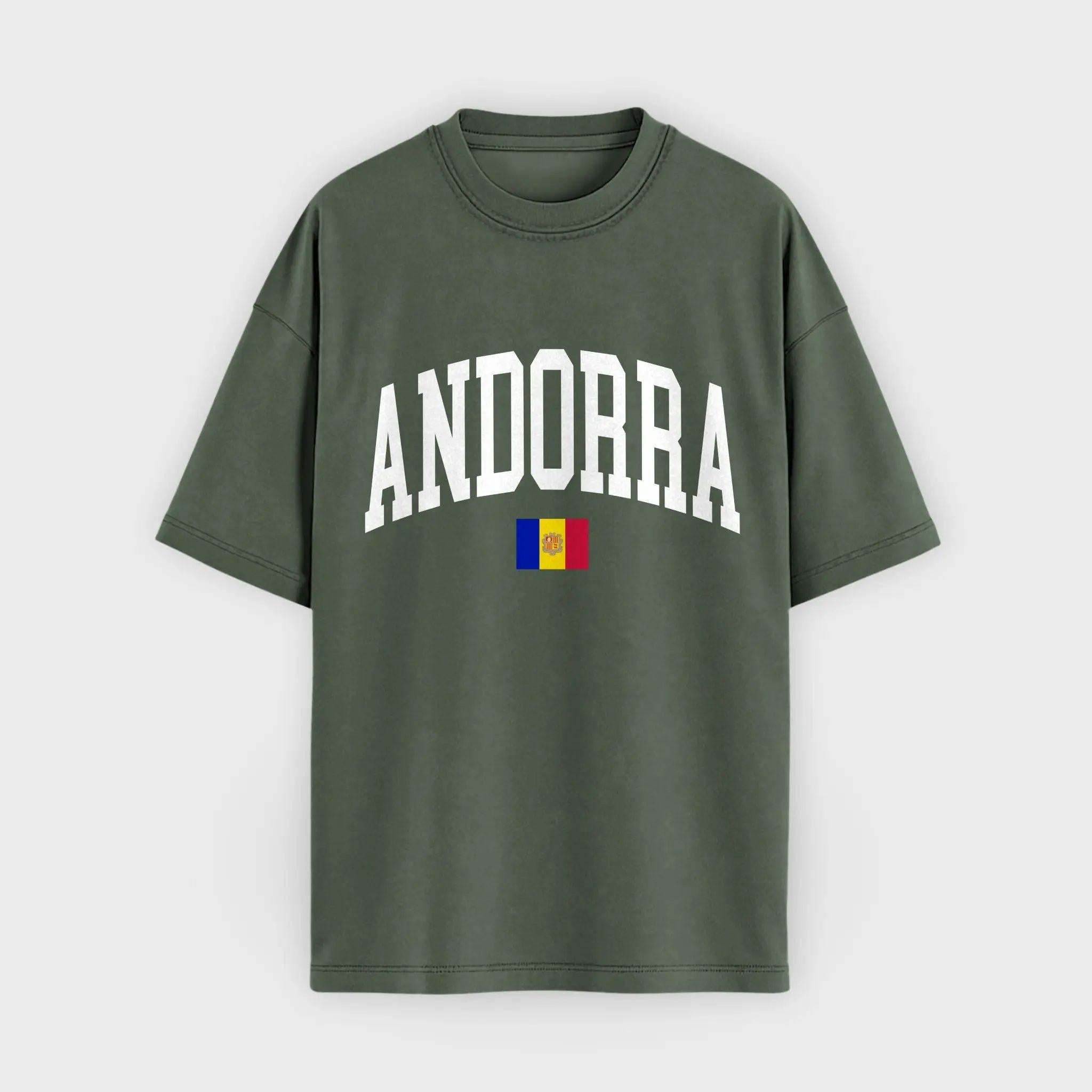 Andorra Collegiate Flag T-Shirt
