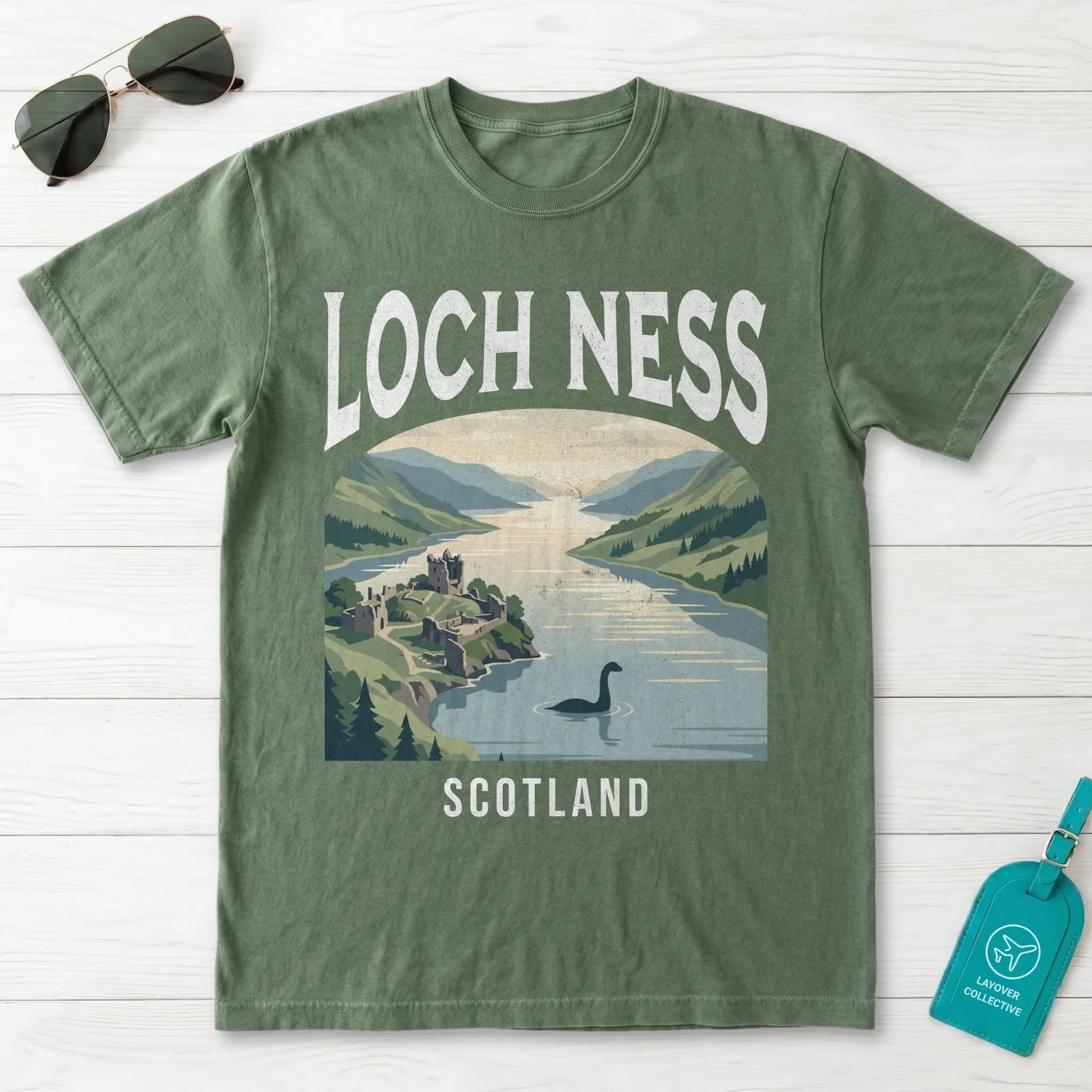 Loch Ness Vintage Poster Scotland T-Shirt