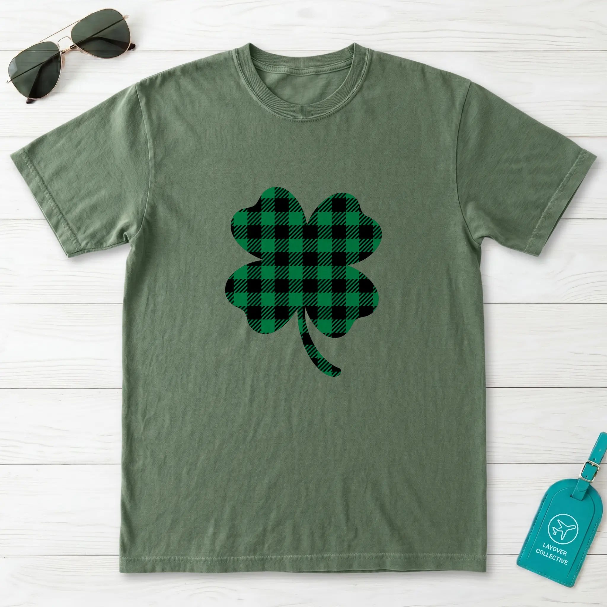 Buffalo Plaid Shamrock T-Shirt