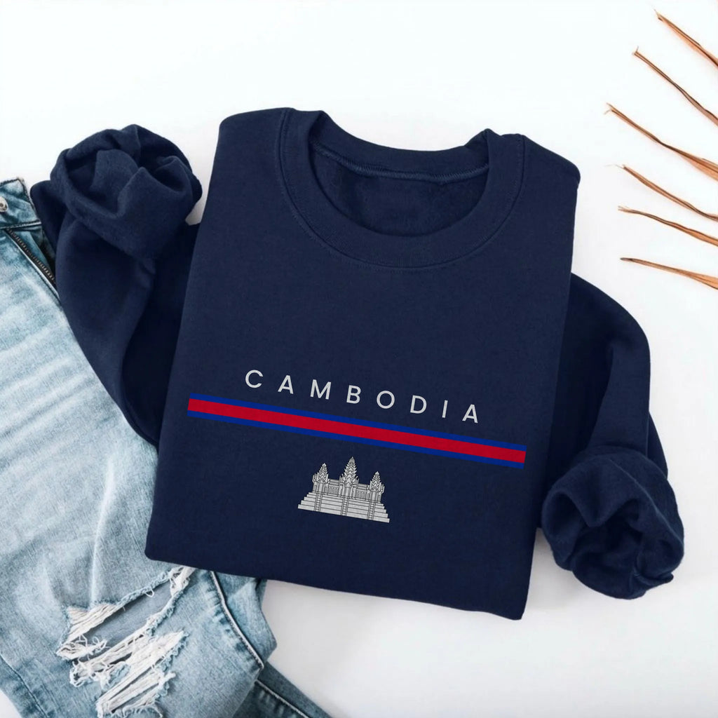 Cambodia Flagline Sweatshirt