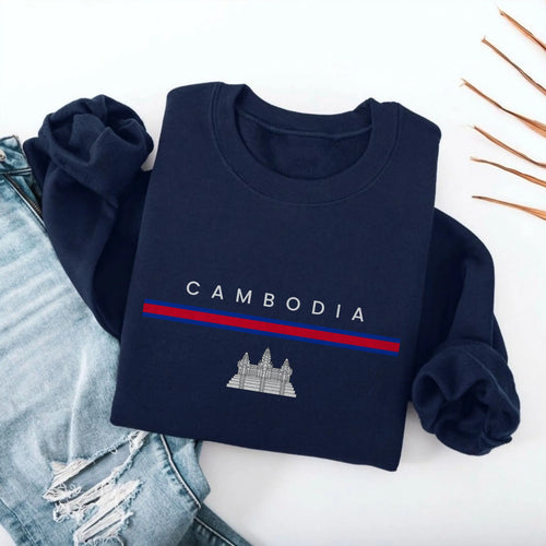 Cambodia Flagline Sweatshirt