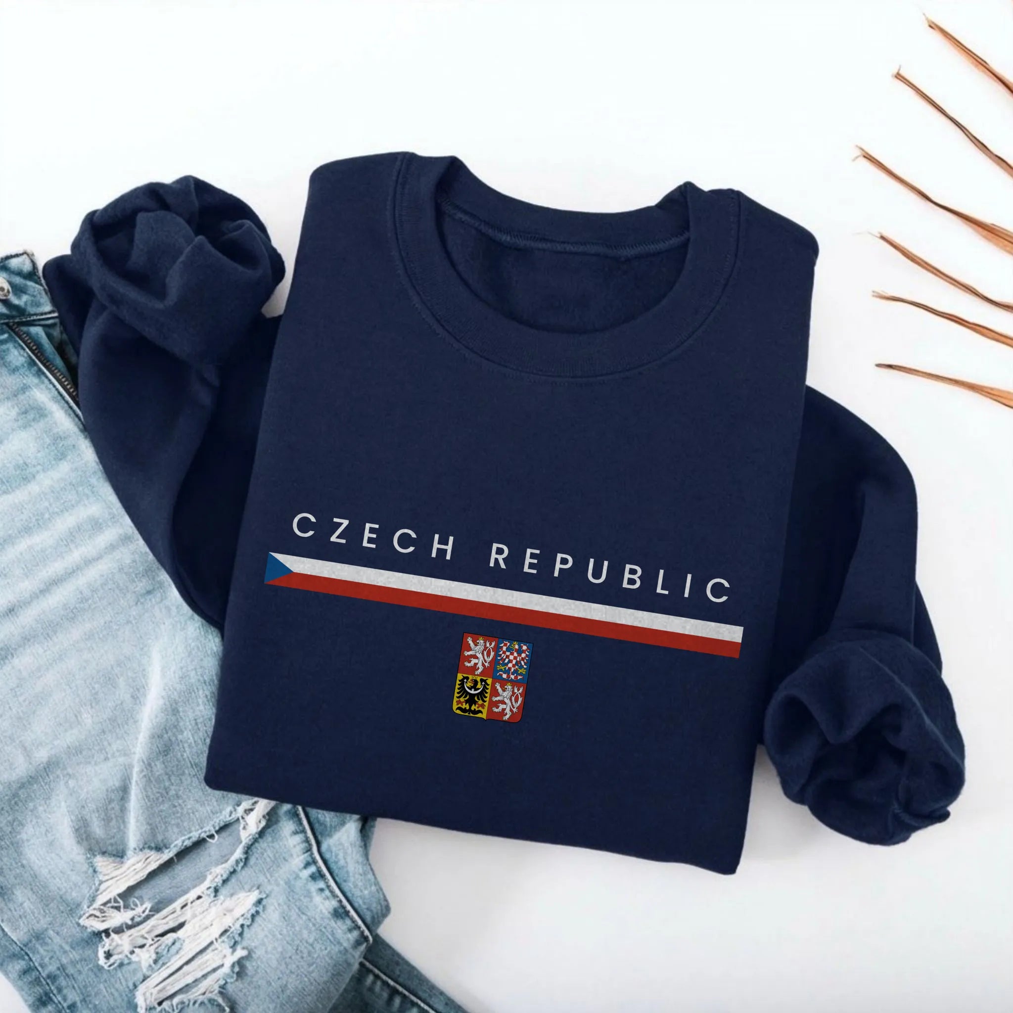 Czech Republic Flagline Sweatshirt