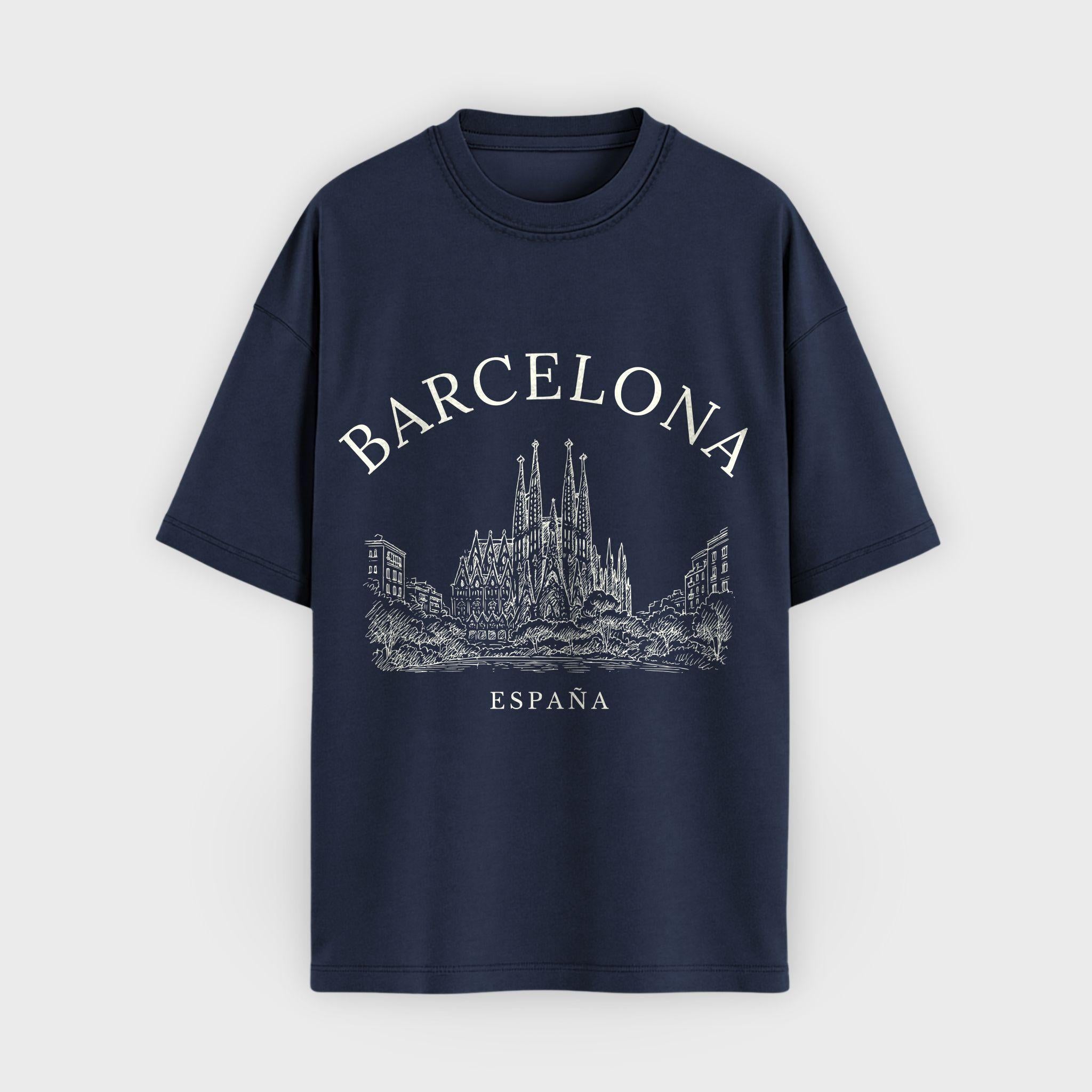 Barcelona Vintage Sketch T-Shirt