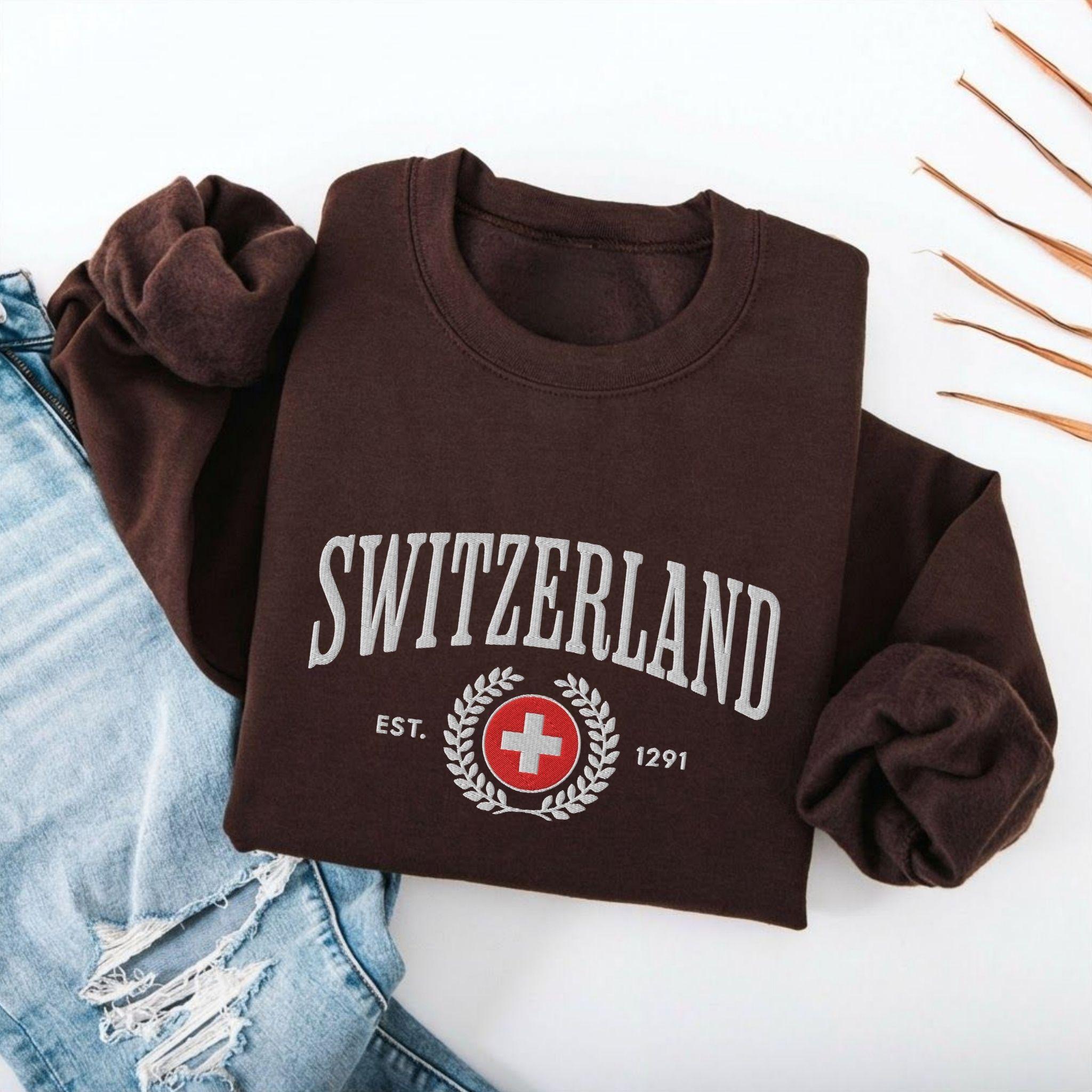 Switzerland Crest Embroidered Sweatshirt