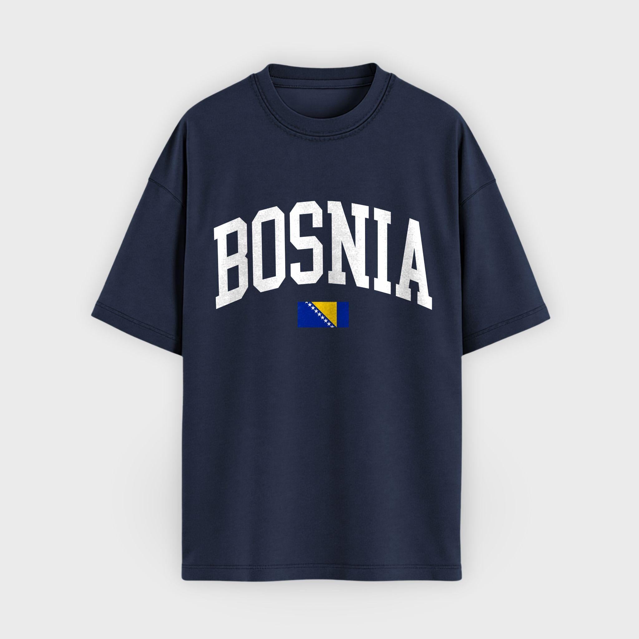 Bosnia Collegiate Flag T-Shirt