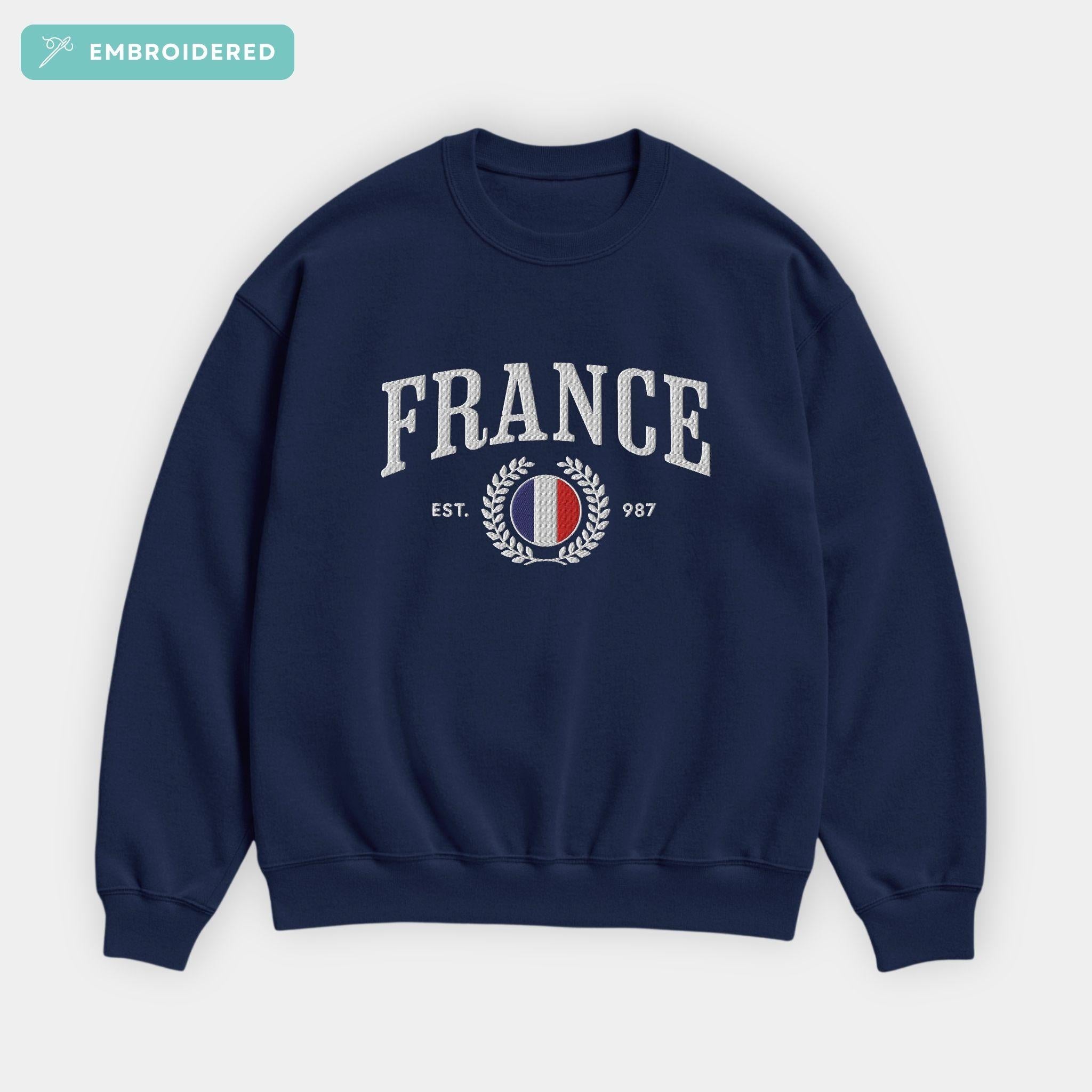 France Crest Embroidered Sweatshirt