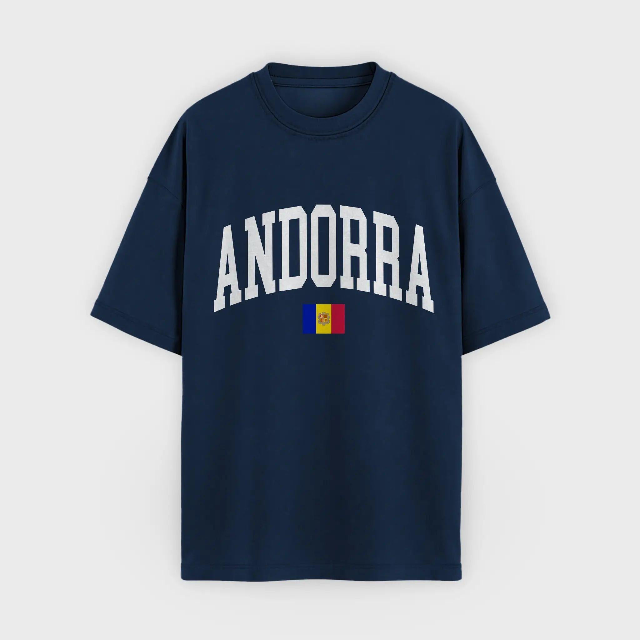 Andorra Collegiate Flag T-Shirt