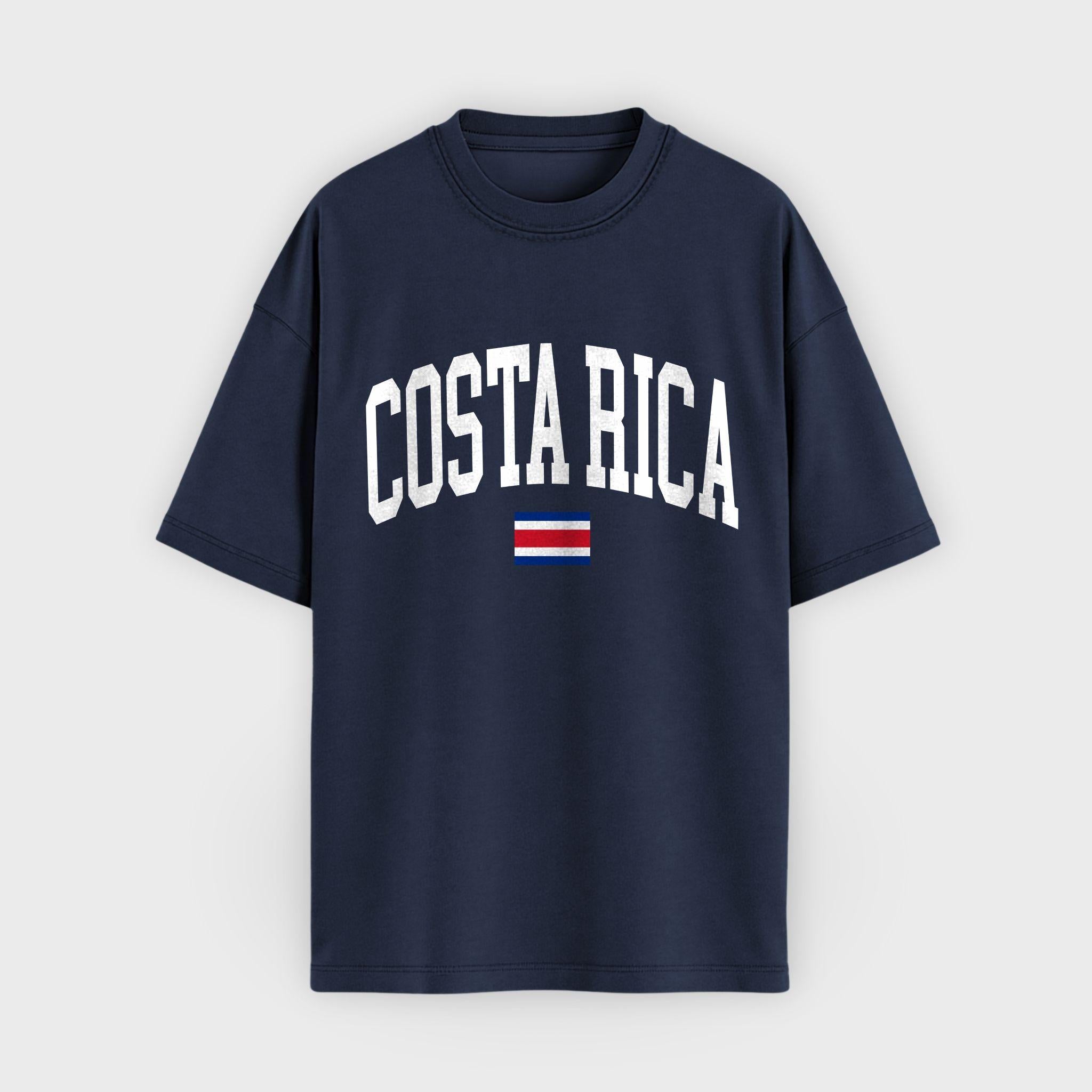 Costa Rica Collegiate Flag T-Shirt
