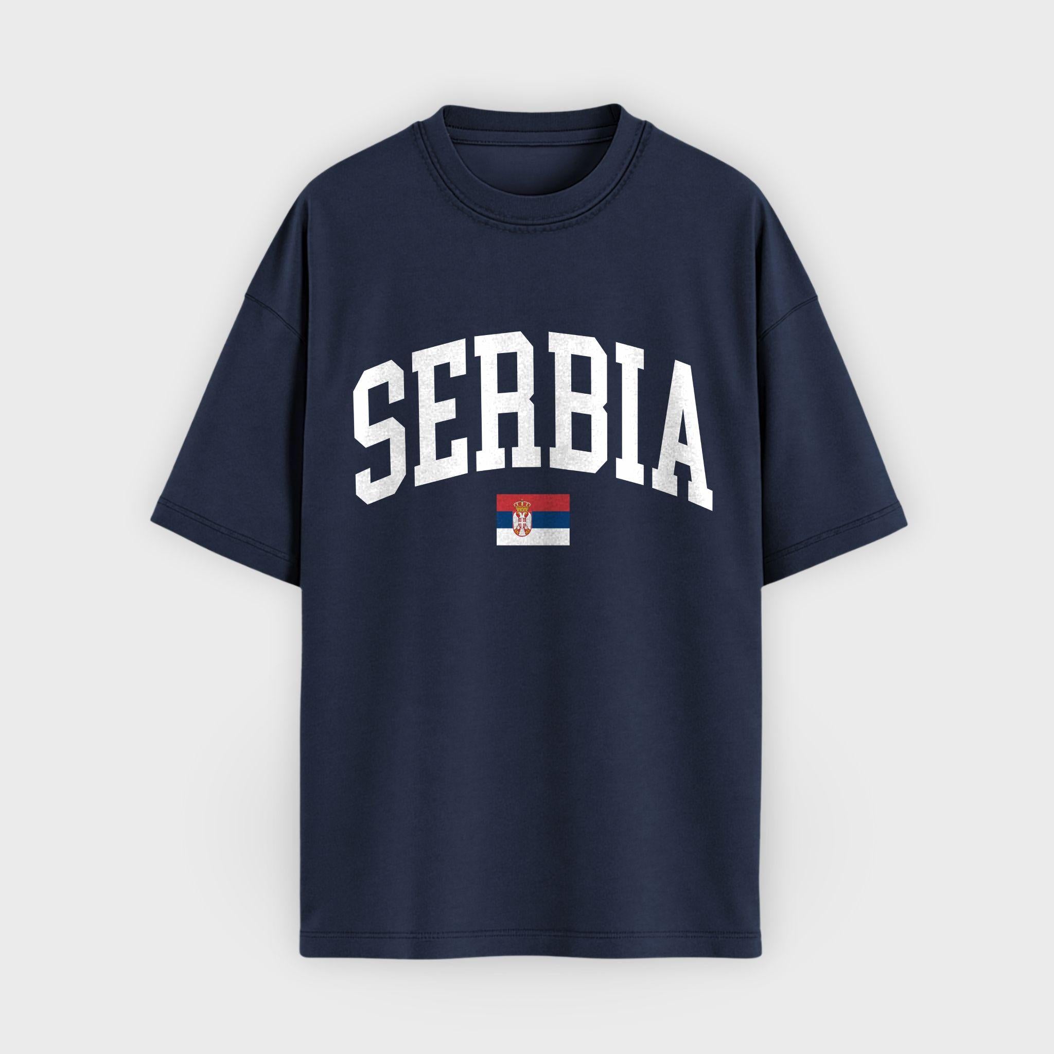 Serbia Collegiate Flag T-Shirt